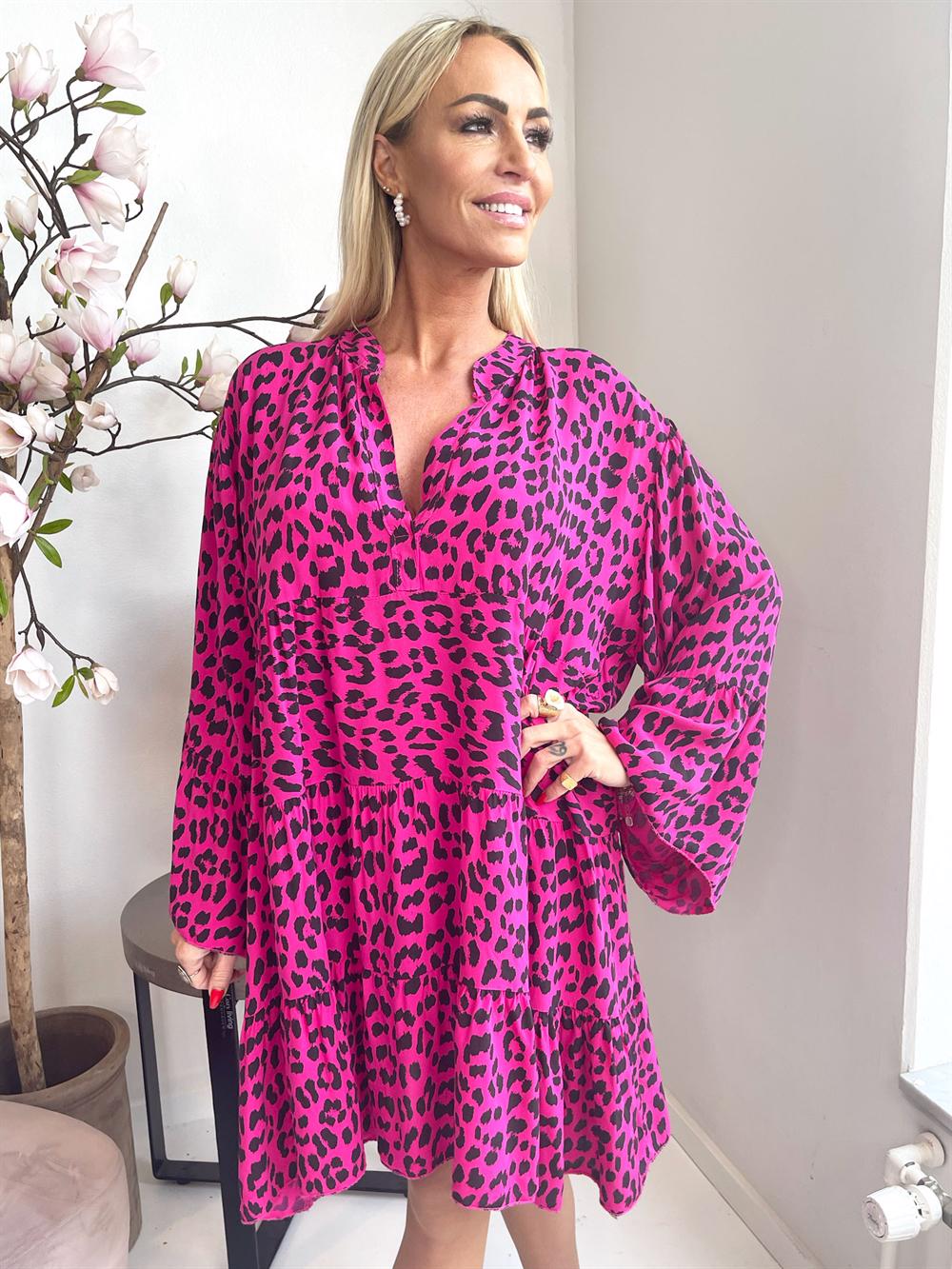 Shannon - Klänning med leopardmönster